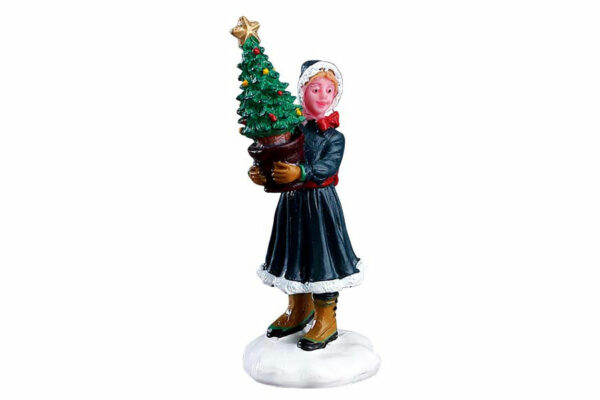 Niña con árbol de Navidad Lemax