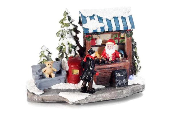 Puesto de panecillos de Papá Noel