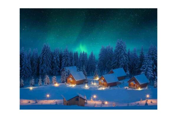 Fondo Paisaje "Aurora Boreal" con leds - Imagen 2