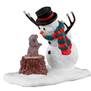 Conejo y muñeco de nieve