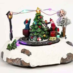 Tren de Navidad alrededor del Árbol