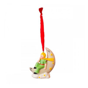 Colgante Árbol de Navidad "El Principito sentado en la Luna"