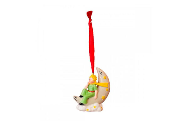 Colgante Árbol de Navidad "El Principito sentado en la Luna"